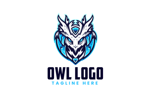 Owl Head Logo Template vector