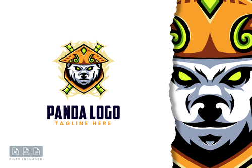 Panda Logo Template vector