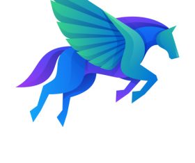 Pegasus Gradient Logo vector