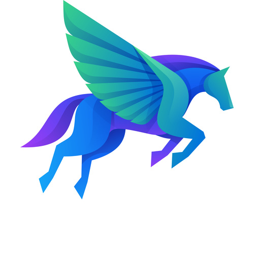 Pegasus Gradient Logo vector
