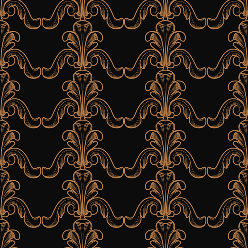 Pretty ornament seamless pattern vector