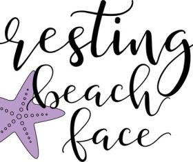 Resting beach face vector