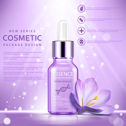 SD Cosmetic ads template vector illustration
