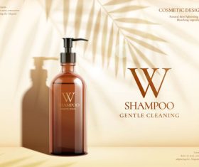Shampoo ads vector