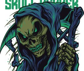 Skull reaper design vector t-shirt illustrations