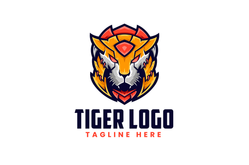 Tiger Head Logo Template vector