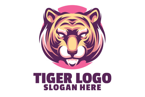 Tiger Head Mascot Logo vector