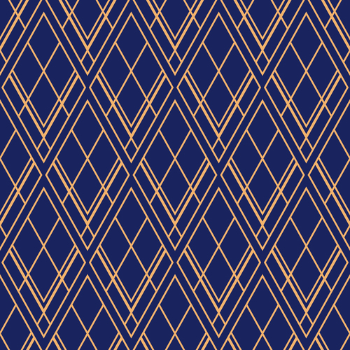 Triangle lines art deco seamless pattern vector