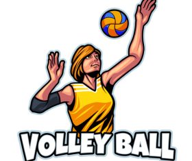 Volley Ball Sport Mascot Logo vector