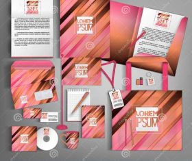 Wine red background corporate identity template vector