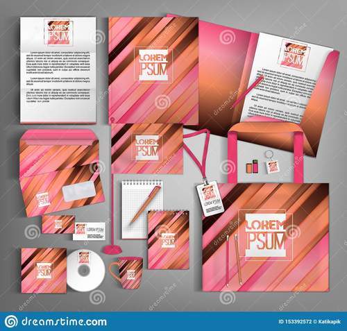 Wine red background corporate identity template vector