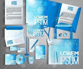 Winter background corporate identity template vector