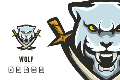 Wolf Mascot Logo vector