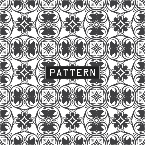 Abstract black and white seamless design pattern vector