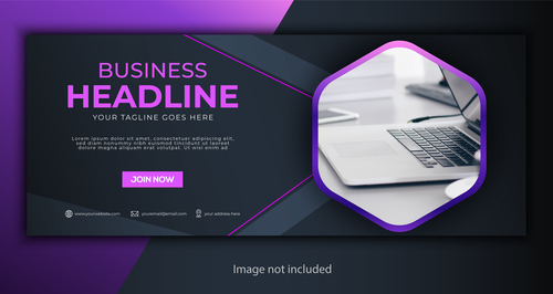 Abstract corporate banner template vector