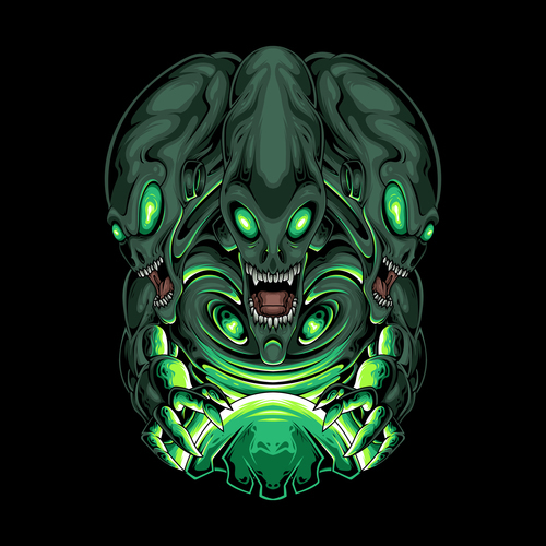 Alien monster vector illustration