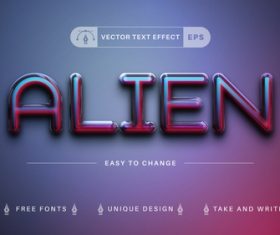 Alien vector text effect