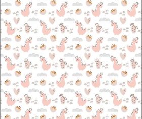 Animal seamless pattern vector on white background