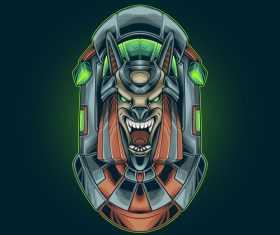 Anubis head roar vector illustration