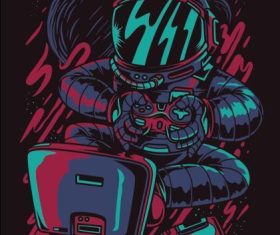 Astronaut vector playing games