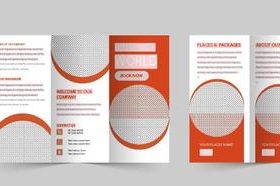 Brochure template for travel agency vector
