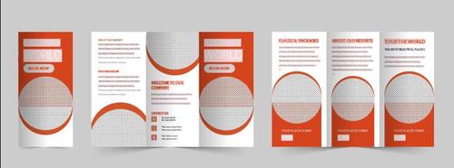 Brochure template for travel agency vector