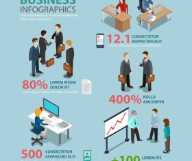 Business infographocs flat style concept vector
