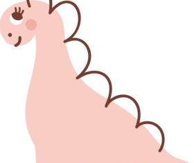 Cartoon brontosaurus vector