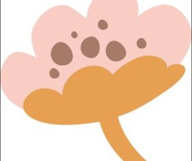 Childrens drawing flowers vector