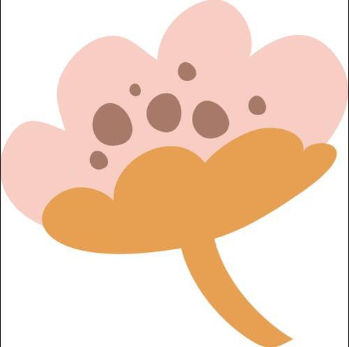 Childrens drawing flowers vector