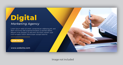 Corporate business facebook cover vector
