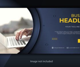 Corporate cover web banner template vector