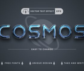 Cosmos vector text effect