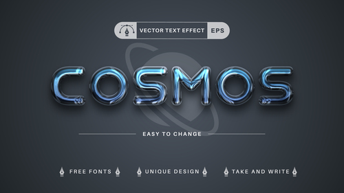 Cosmos vector text effect