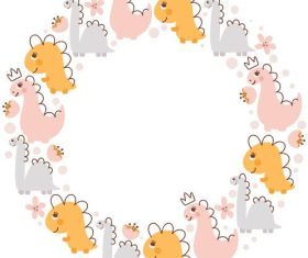 Creative childrens drawing frame vector
