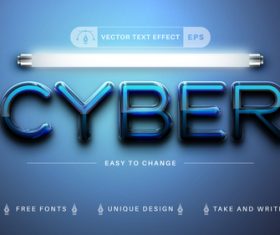 Cyber vector text effect