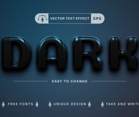 Dark vector text effect