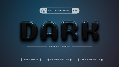 Dark vector text effect