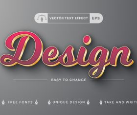 Design editable text effect vector