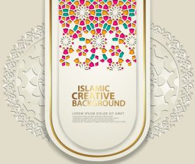Elegant creative background islamic vector