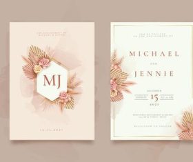 Engagement invitation template vector