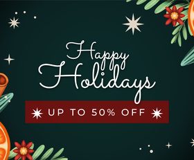 Festive sale banner vector on dark background