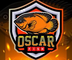 Fishing sport logo design vector