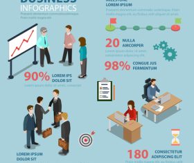 Flat style concept business infographocs vector