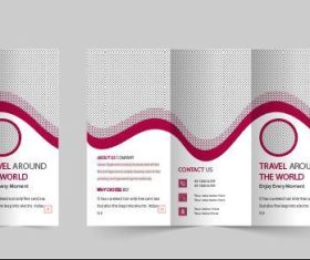 Free travel trifold brochure vector