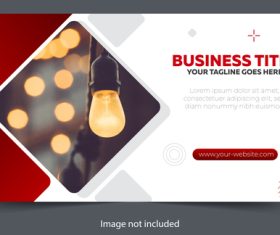 Global business free banner template vector