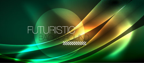 Green futuristic abstract background vector