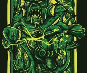Green monster vector