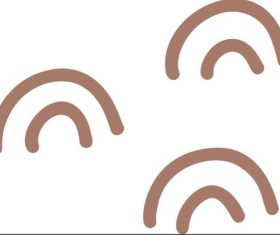 Half arc abstract vector