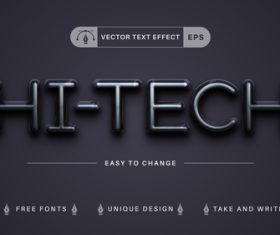 Hi tech vector text effect